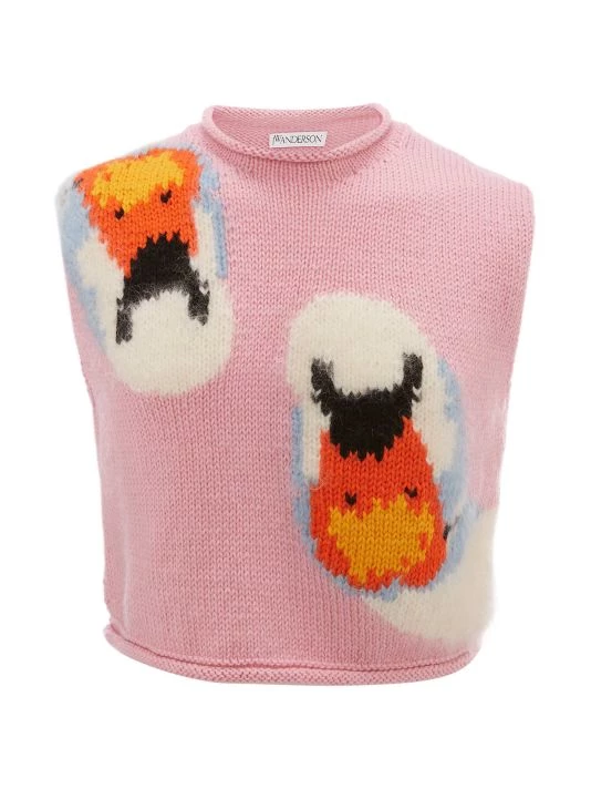 JW Anderson Sleeveless Patterned-Knit Sweater 3 JW Anderson Sleeveless Patterned-Knit Sweater