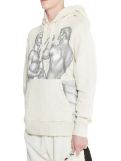 JW Anderson X Tom Of Finland Artwork Classic-Fit Hoodie Sweatshirt For Men -Deals Thessura Store unnamed file 117