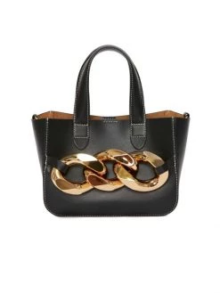 JW Anderson Mini Chain Leather Tote Taupe