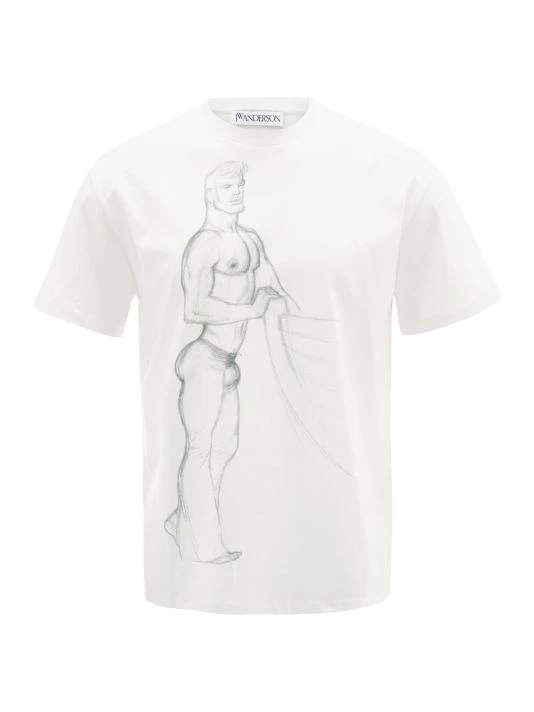 JW Anderson X Tom Of Finland Fitted Short-Sleeved T-Shirt For Men 3 JW Anderson X Tom Of Finland Fitted Short-Sleeved T-Shirt For Men