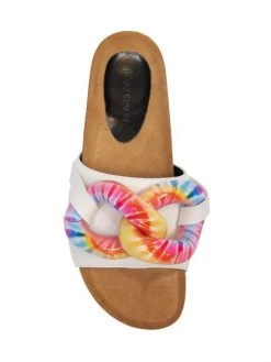 JW Anderson Tie-Dye Chain Leather Slides -Deals Thessura Store unnamed file 159