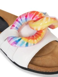 JW Anderson Tie-Dye Chain Leather Slides -Deals Thessura Store unnamed file 160