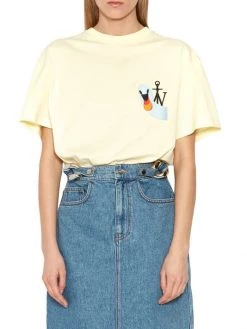 JW Anderson Swan-Embroidered Logo T-Shirt