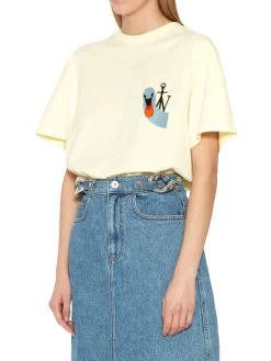JW Anderson Swan-Embroidered Logo T-Shirt -Deals Thessura Store unnamed file 175