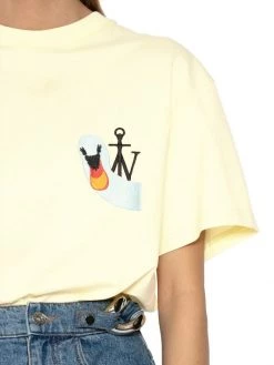 JW Anderson Swan-Embroidered Logo T-Shirt -Deals Thessura Store unnamed file 177
