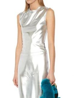 JW Anderson Cropped Metallic Crewneck Top -Deals Thessura Store unnamed file 185