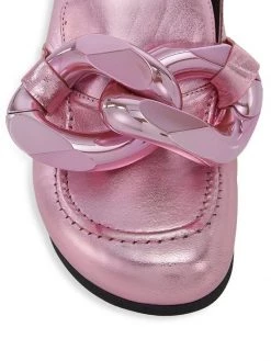 JW Anderson Chain Metallic Leather Loafers -Deals Thessura Store unnamed file 193