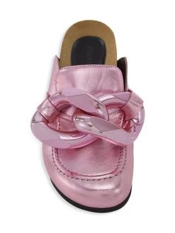 JW Anderson Chain Metallic Leather Loafers -Deals Thessura Store unnamed file 194