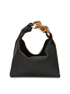 JW Anderson Small Chain Leather Hobo Bag Black -Deals Thessura Store unnamed file 224