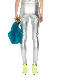 JW Anderson Metallic Logo-Waist Leggings -Deals Thessura Store unnamed file 234