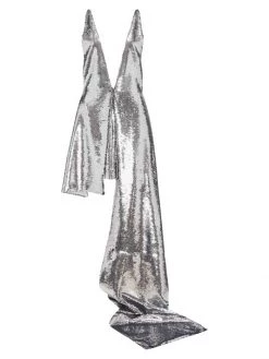 JW Anderson Draped Asymmetric Sequin-Embroidered Romper