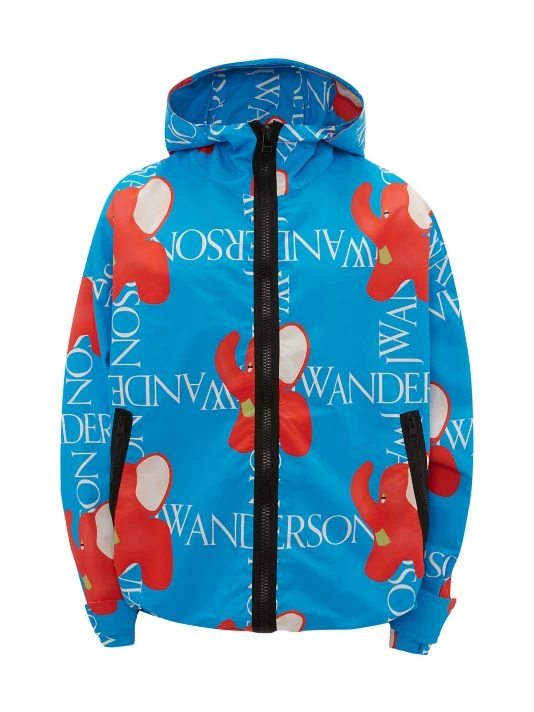 JW Anderson Oversized Hooded Abstract & Logo-Printed Jacket 2 JW Anderson Oversized Hooded Abstract & Logo-Printed Jacket