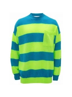 JW Anderson Striped Crewneck Jumper For Men Pink Red -Deals Thessura Store unnamed file 332