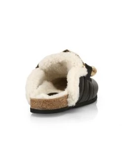 JW Anderson Chain Shearling-Lined Leather Loafer Mules -Deals Thessura Store unnamed file 351