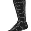 JW Anderson Logo Grid Cotton-Blend Socks For Men White Black