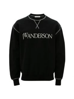 JW Anderson Inside-Out Embroidered Sweatshirt For Men Black -Deals Thessura Store unnamed file 390