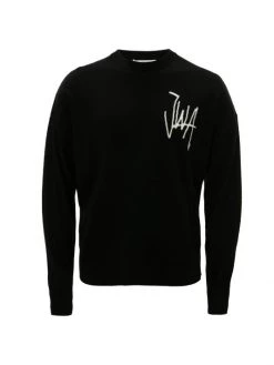 JW Anderson JWA Merino Crewneck Sweater For Men Black -Deals Thessura Store unnamed file 396