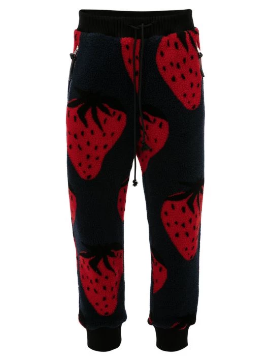 JW Anderson Tapered Fleece Joggers For Men Natural Green 5 JW Anderson Tapered Fleece Joggers For Men Natural Green - Image 3