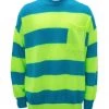 JW Anderson Rugby Stripe Crewneck Sweater Blue Green