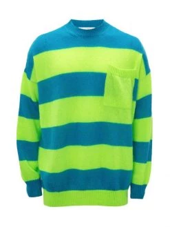 JW Anderson Rugby Stripe Crewneck Sweater Blue Green -Deals Thessura Store unnamed file 412