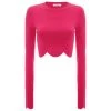 JW Anderson Cropped Scalloped-Hem Top
