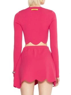 JW Anderson Cropped Scalloped-Hem Top -Deals Thessura Store unnamed file 54