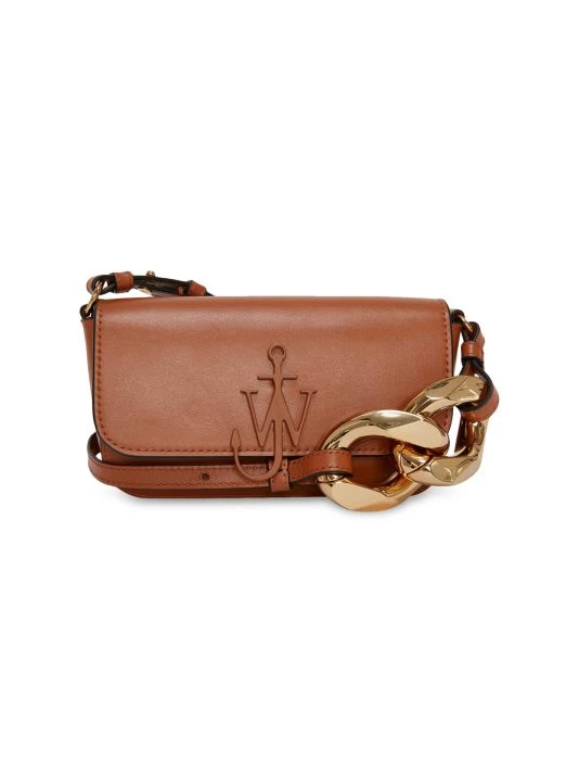 JW Anderson Chain Baguette Leather Anchor Bag Pecan 4 JW Anderson Chain Baguette Leather Anchor Bag Pecan - Image 2