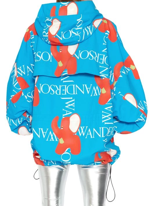JW Anderson Oversized Hooded Abstract & Logo-Printed Jacket 6 JW Anderson Oversized Hooded Abstract & Logo-Printed Jacket - Image 5