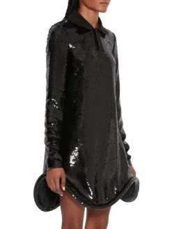 JW Anderson Asymmetric Sequin-Embroidered Polo Minidress -Deals Thessura Store unnamed file 75