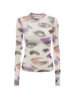 JW Anderson Painterly Eye Print Top